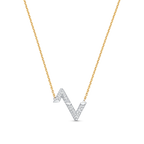 ¡®Loco¡¯VOLT SILVER DIAMOND PEDANT NECKLACE