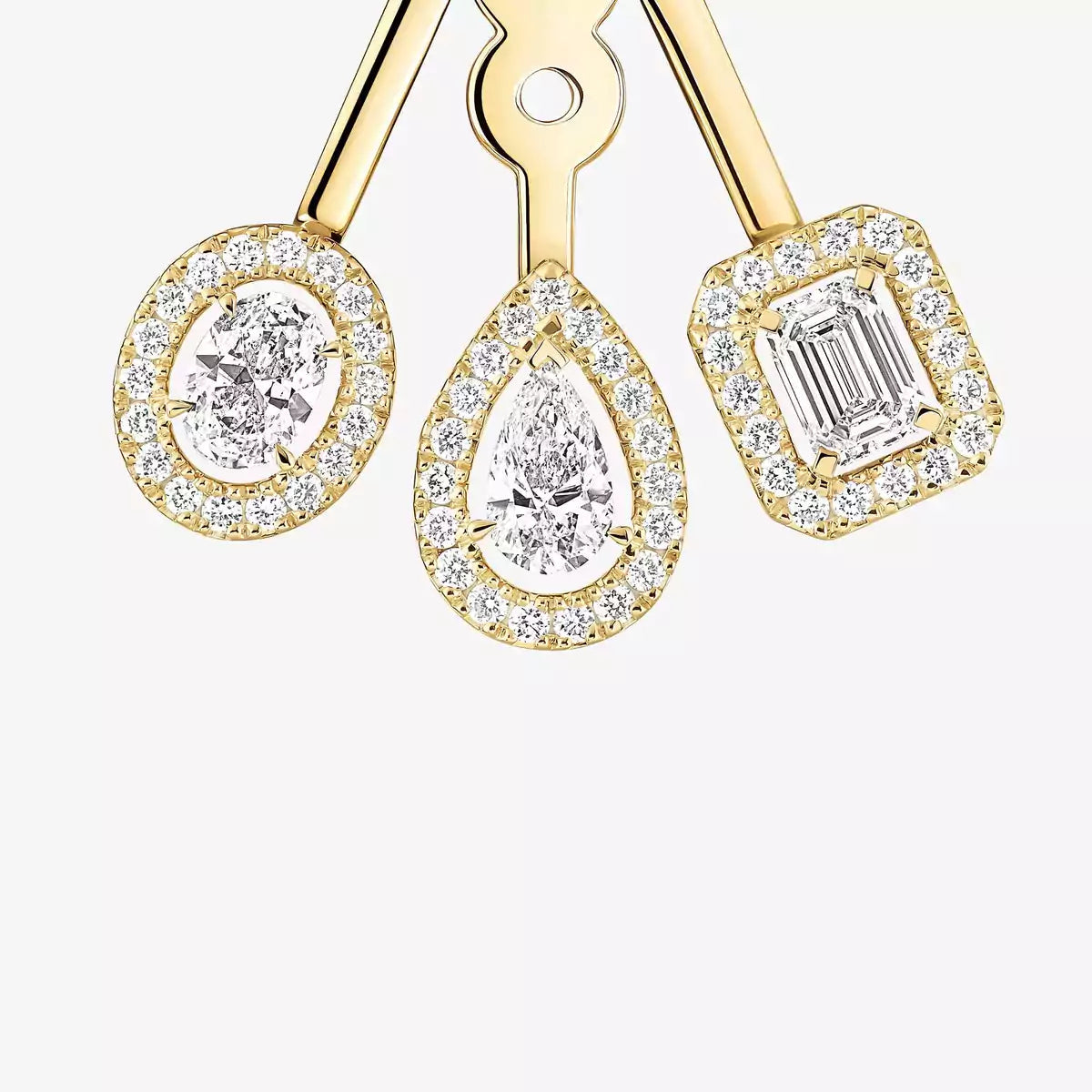 [Loco jewelrys] My Twin Trio  Diamond Earrings