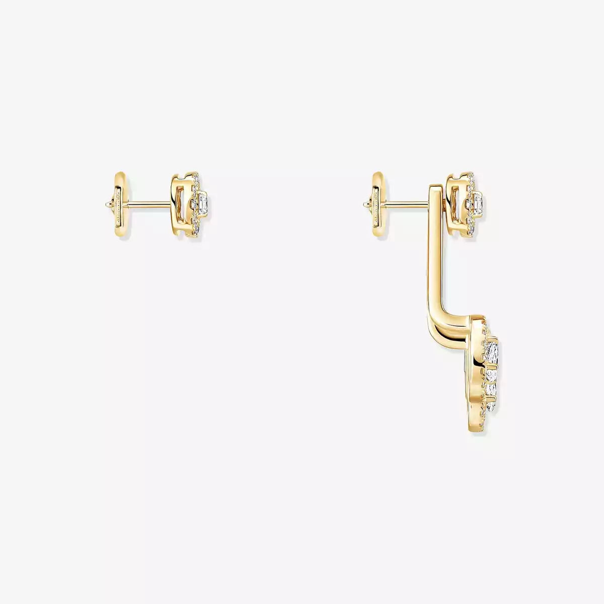 [Loco jewelrys] My Twin Trio  Diamond Earrings