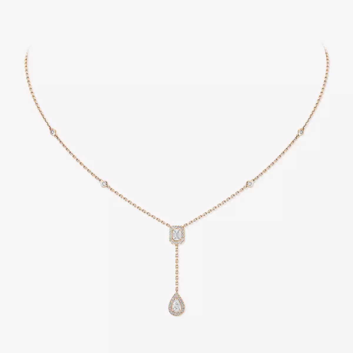 [Loco jewelrys]Gold Diamond Tie Necklace
