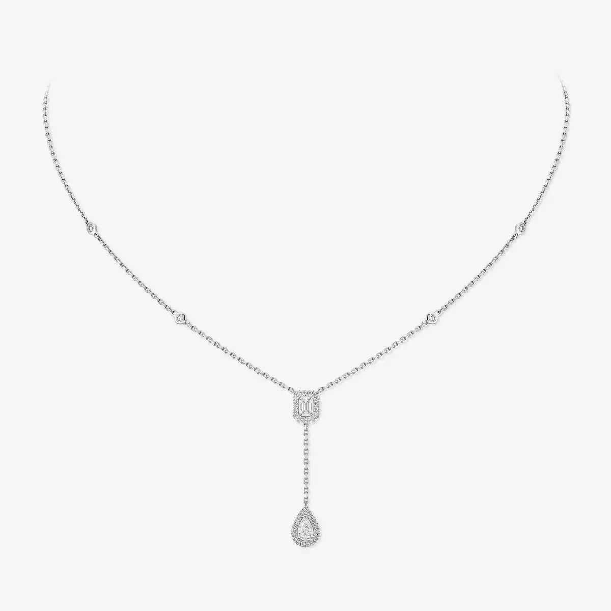[Loco jewelrys]Gold Diamond Tie Necklace