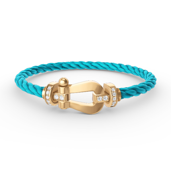 ¡®Loco¡¯FORCE LARGE HORSESHOE HALF DIAMOND BRACELET GOLD