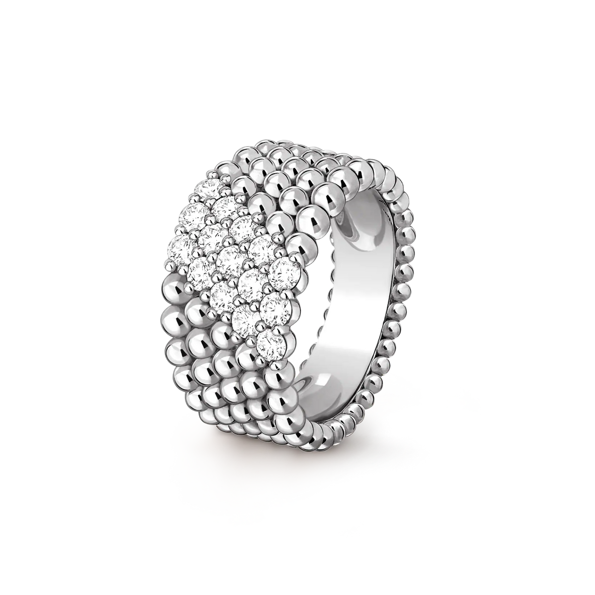 [Loco ]  PERLEE DIAMOND RING ,5-ROW DIAMOND-SET DESIGN