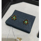 ¡®Loco¡¯FRIVOLE  FLOWER MALACHITE EARRINGS