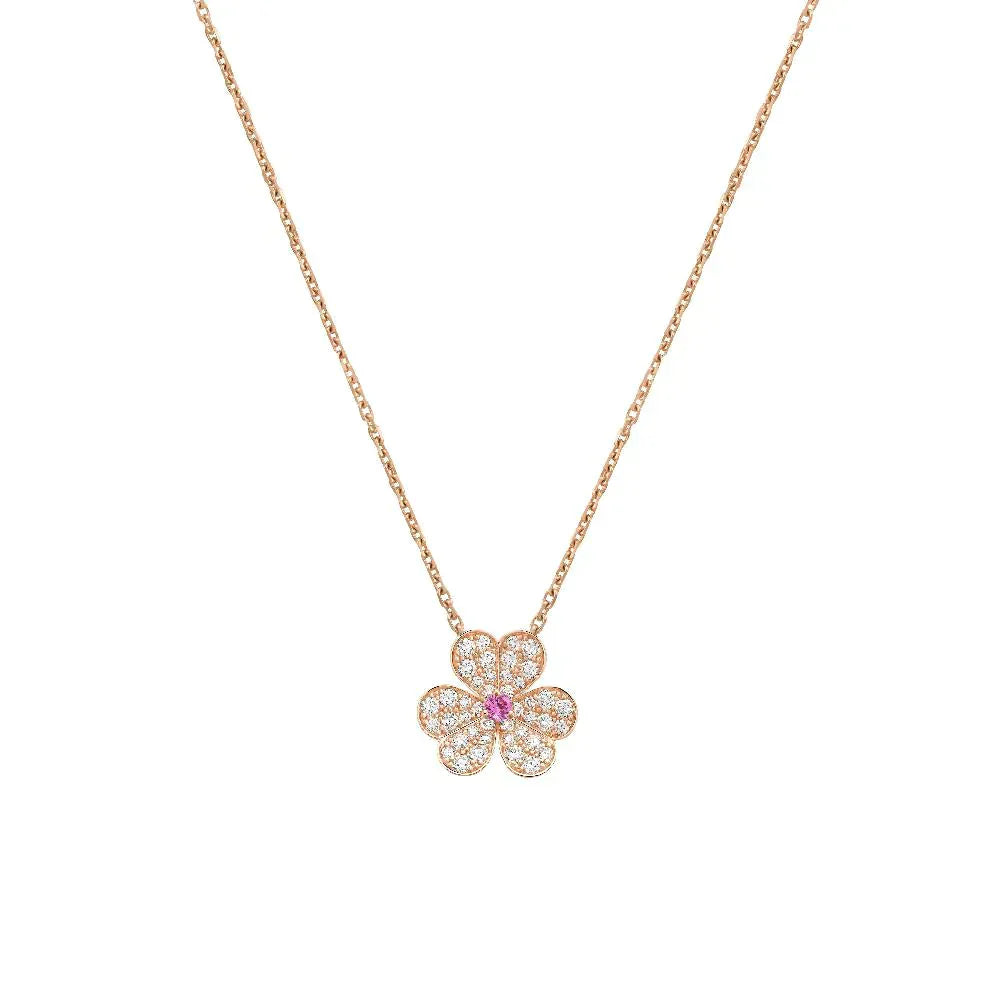 ¡®Loco¡¯FRIVOLE ROSE GOLD FLOWER DIAMOND NECKLACE