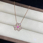 ¡®Loco¡¯FRIVOLE ROSE GOLD FLOWER DIAMOND NECKLACE