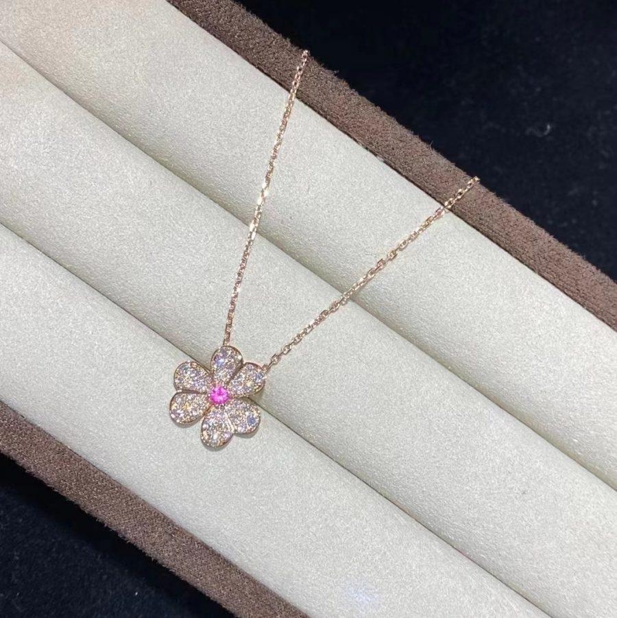 ¡®Loco¡¯FRIVOLE ROSE GOLD FLOWER DIAMOND NECKLACE