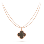 ¡®Loco¡¯CLOVER 25MM GOLD DARK MOP BIG CLOVER NECKLACE