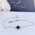 ¡®Loco¡¯CLOVER ONYX SINGLE FLOWER BRACELET