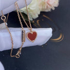 ¡®Loco¡¯SWEET CLOVER CARNELIAN HEART NECKLACE