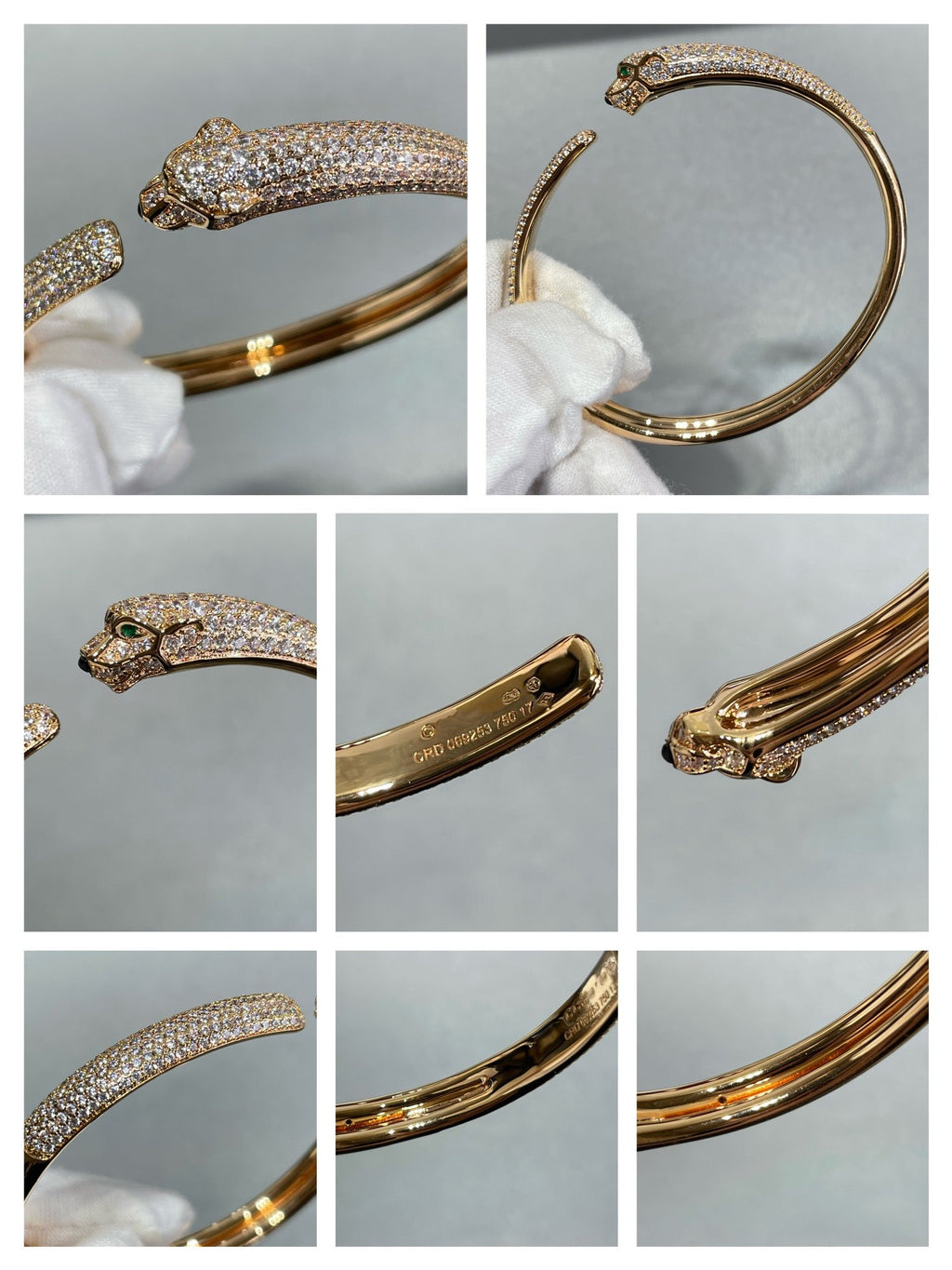 ¡®Loco¡¯PANTHERE FULL DIAMOND OPEN BRACELET