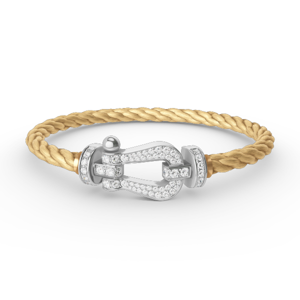 ¡®Loco¡¯FORCE LARGE HORSESHOE FULL DIAMOND BRACELET SILVER