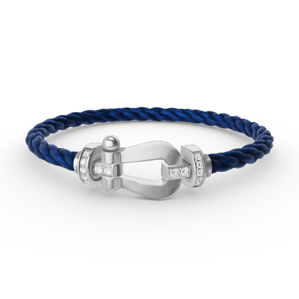 ¡®Loco¡¯FORCE LARGE HORSESHOE HALF DIAMOND BRACELET SILVER