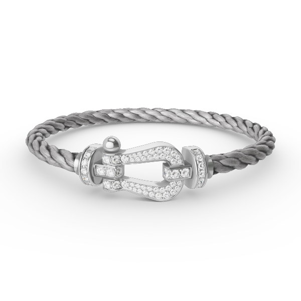 ¡®Loco¡¯FORCE LARGE HORSESHOE FULL DIAMOND BRACELET SILVER