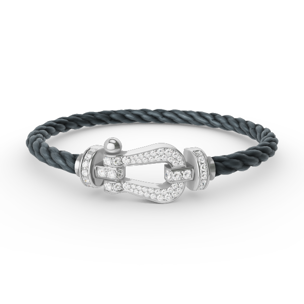 ¡®Loco¡¯FORCE LARGE HORSESHOE FULL DIAMOND BRACELET SILVER